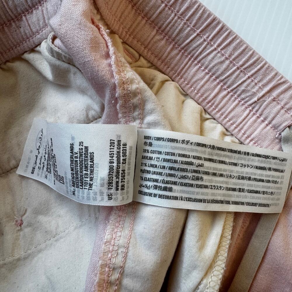 Abercrombie Linen Cotton Shorts Mens Medium Coastal Euro Vacation Cruise Pockets - Picture 12 of 14